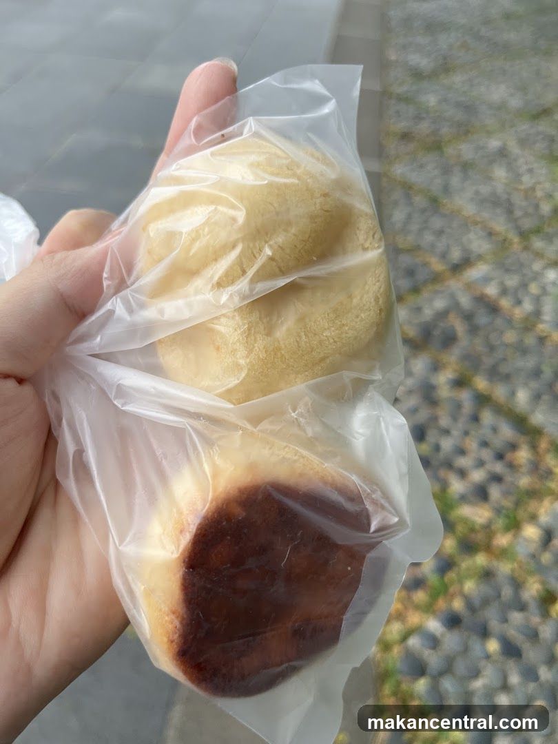 Two baked goods in a plastic bag