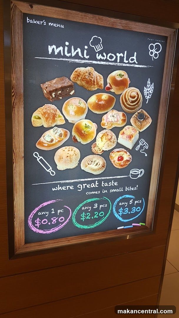 Mini World Baker's Menu