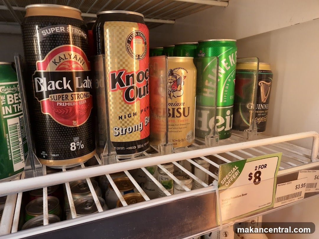 Cans of Beer in Refrigerator