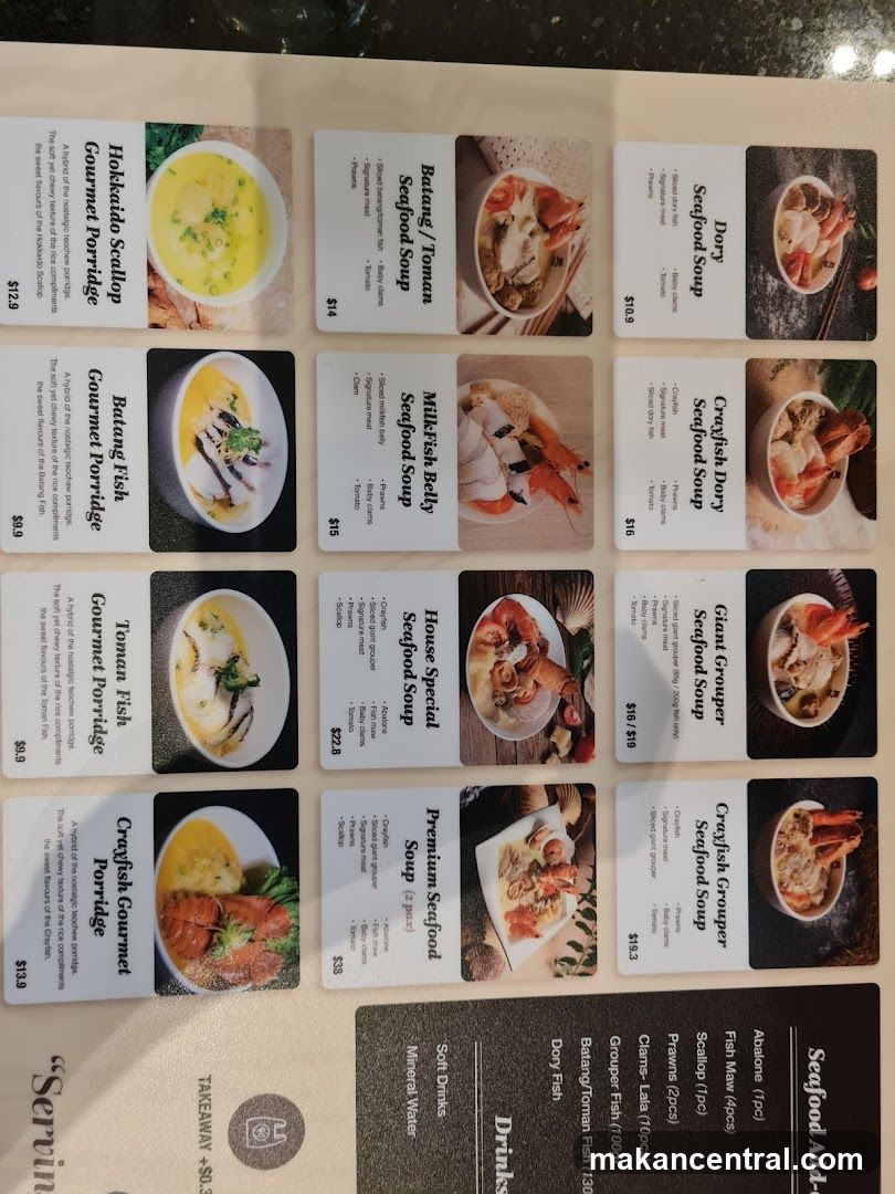 Seafood Menu