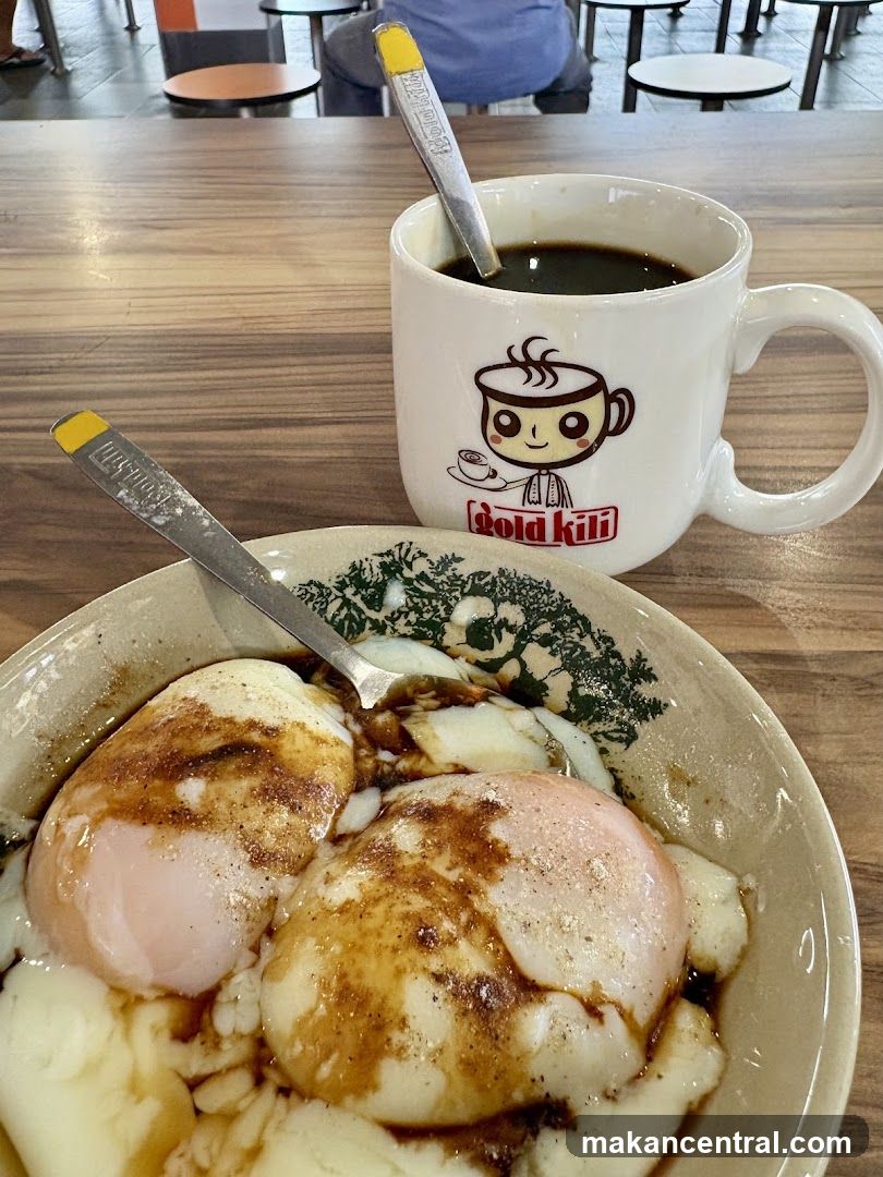 Soft-boiled eggs and coffee