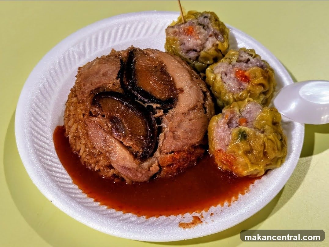 Steamed Rice and Shumai