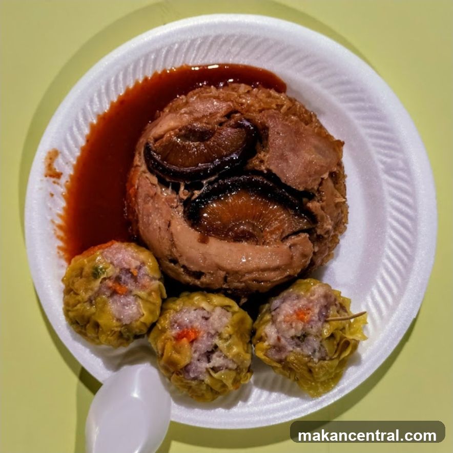 Steamed Rice and Siu Mai