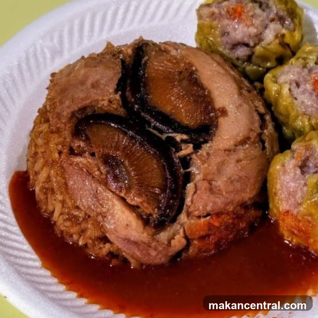 Steamed Rice with Meat and Mushrooms