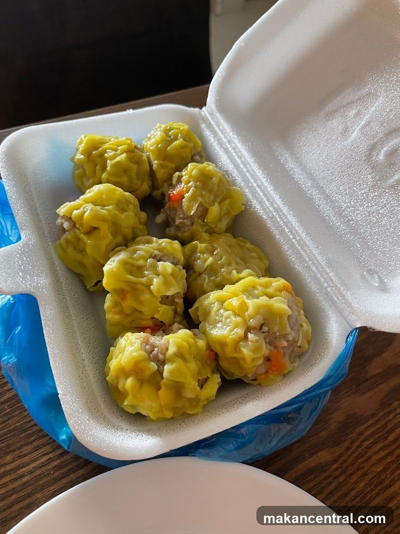 Steamed Dumplings in Takeout Container