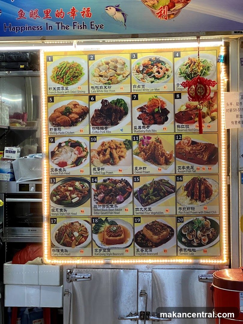 Happiness In The Fish Eye Menu