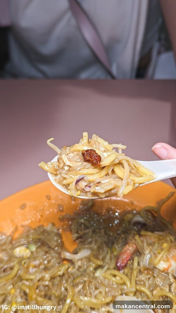 Close-up of a Spoonful of Noodles