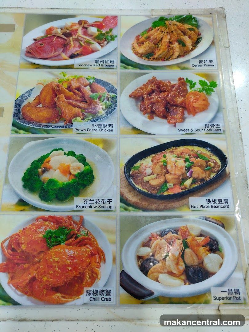 Menu with Food Pictures