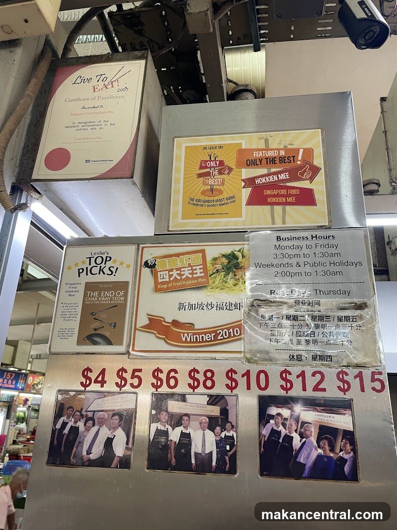 Fried Hokkien Mee Stall Display