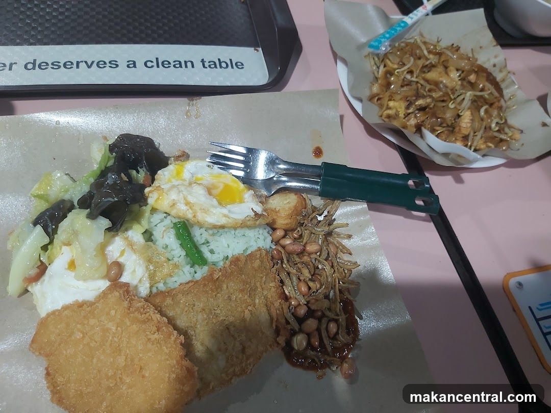 Food on a tray