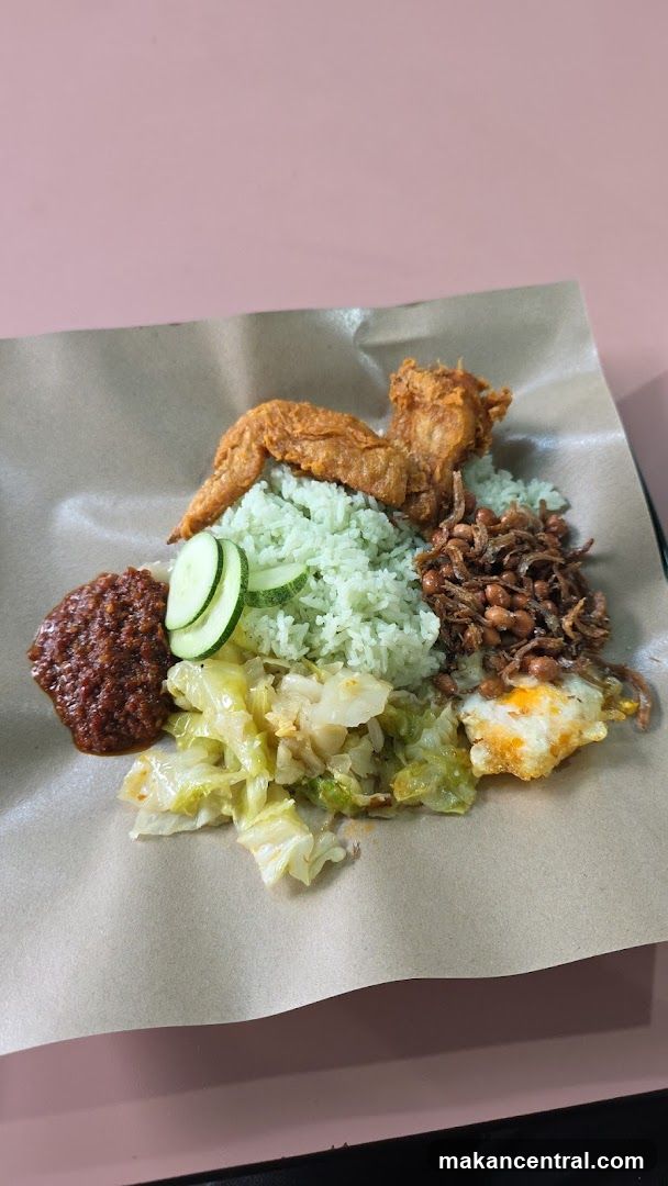 Nasi Lemak with Fried Chicken
