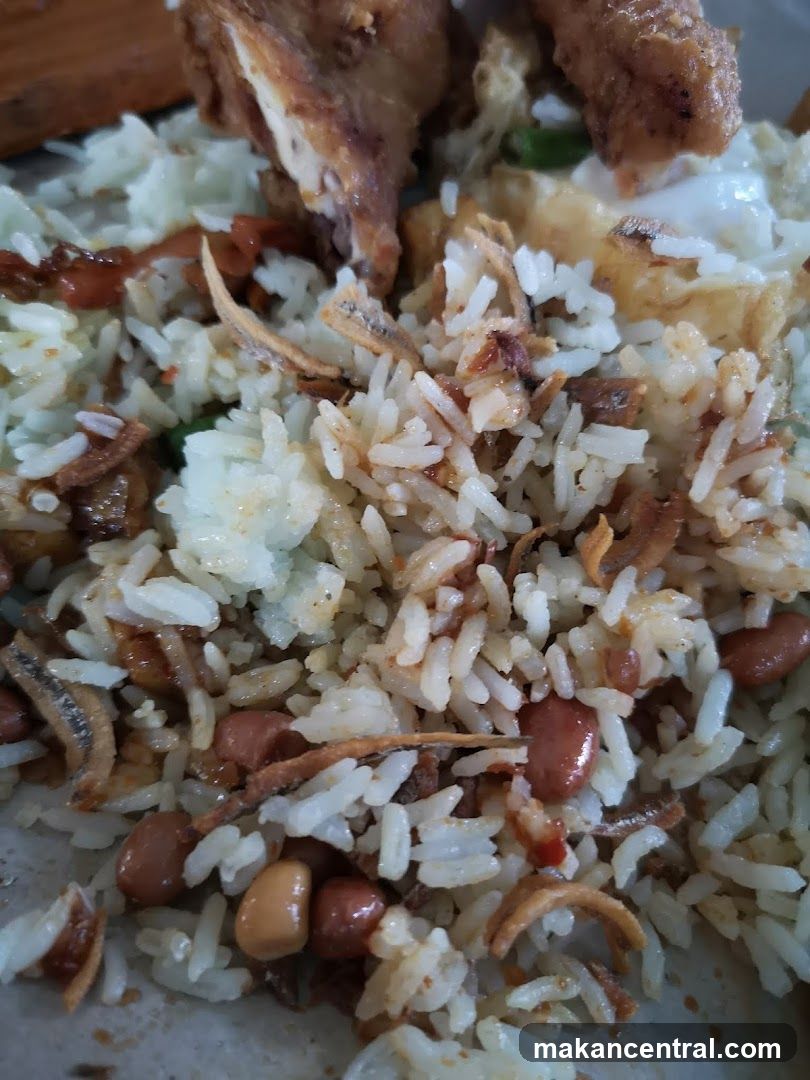 Nasi Lemak with Fried Chicken