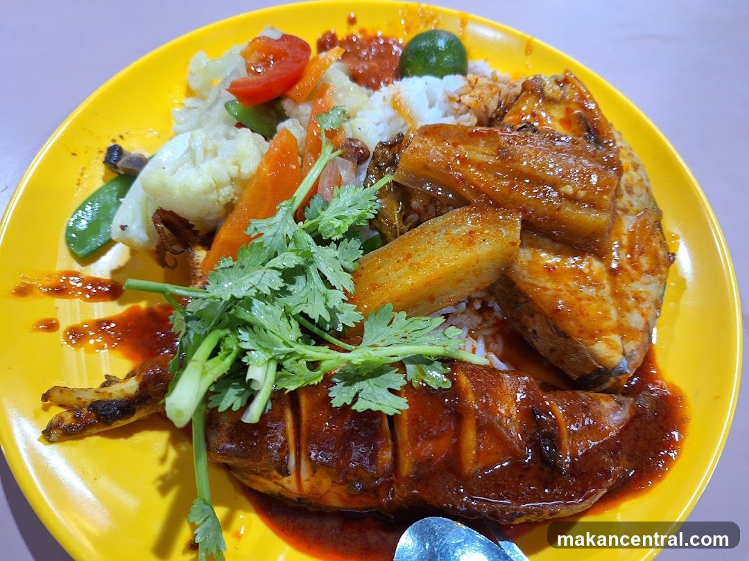 Spicy Seafood and Vegetable Rice Plate