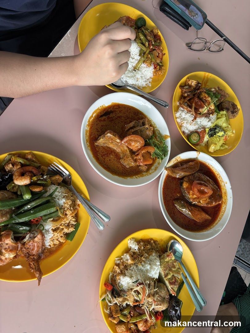 Dishes of food on a table
