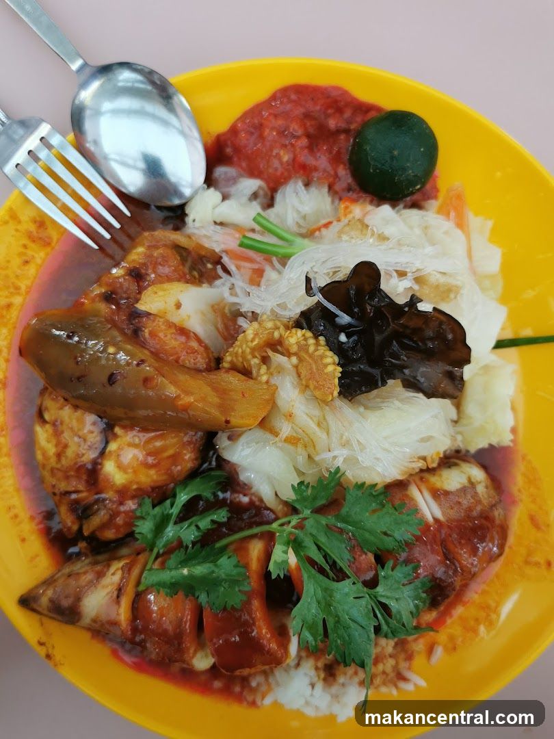Squid and Eggplant Curry with Rice