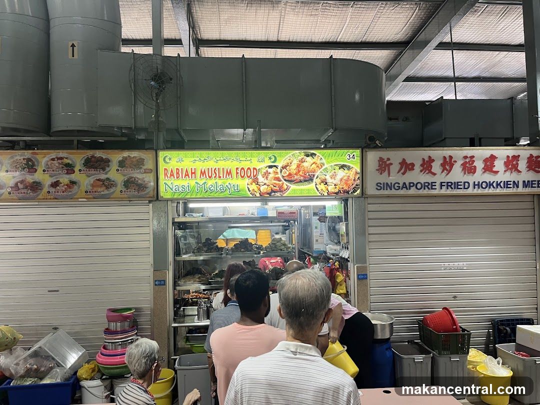 Food stalls in a market