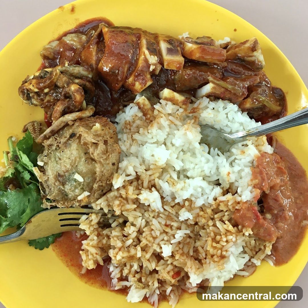 Plate of Rice with Squid and Fried Egg
