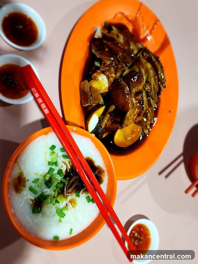 Congee and Braised Duck