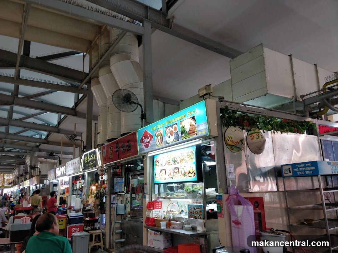Food stalls in a market
