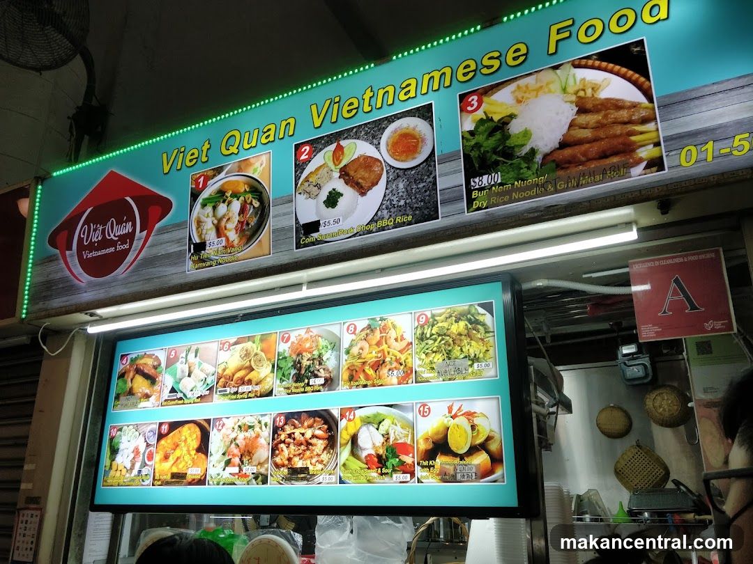 Vietnamese Food Stall Menu