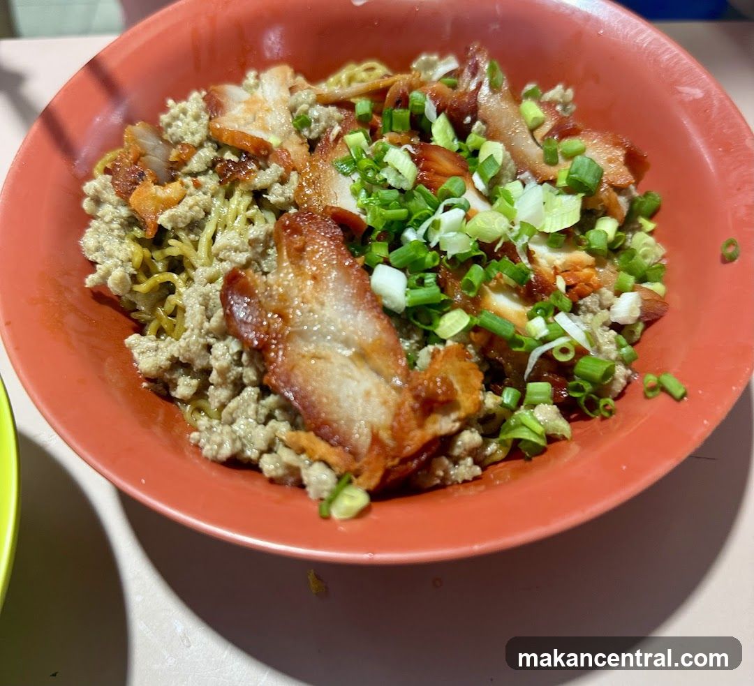 Noodles with Char Siu and Minced Pork
