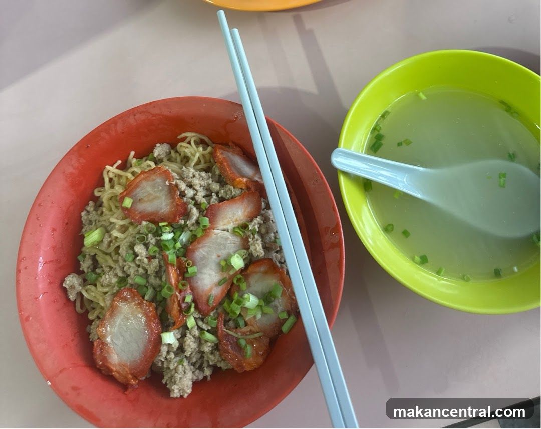 Noodles with Char Siu and Minced Meat