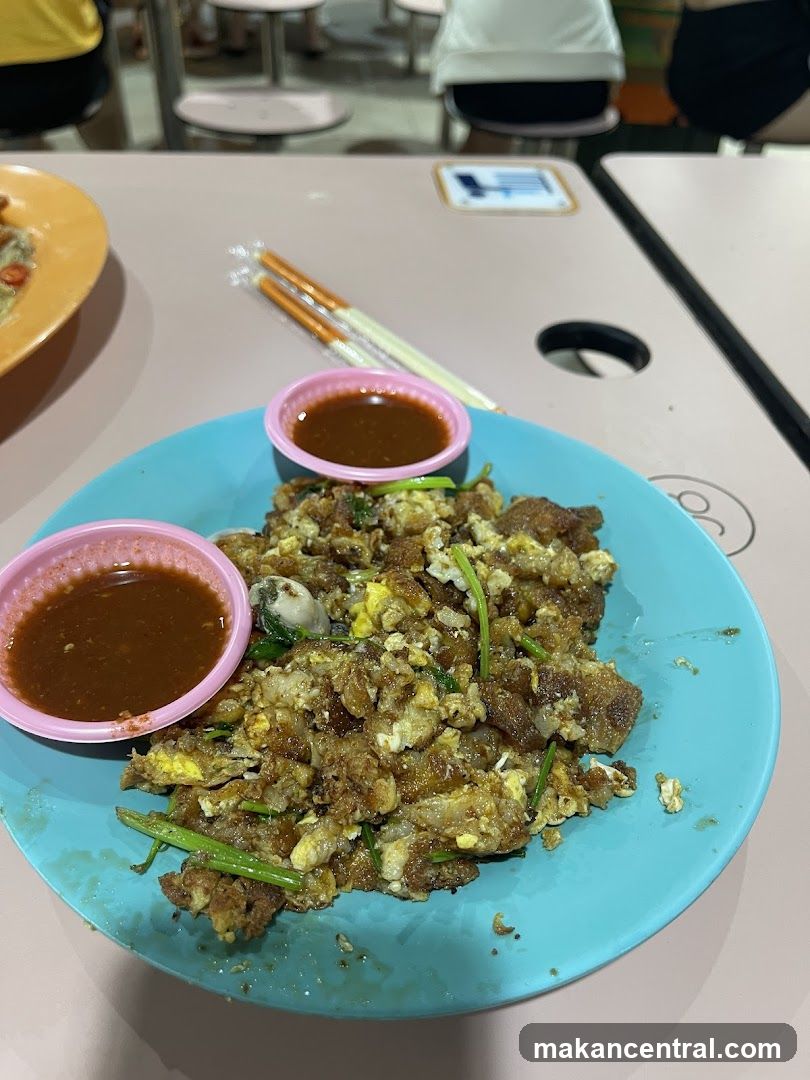 Oyster Omelette with Chili Sauce