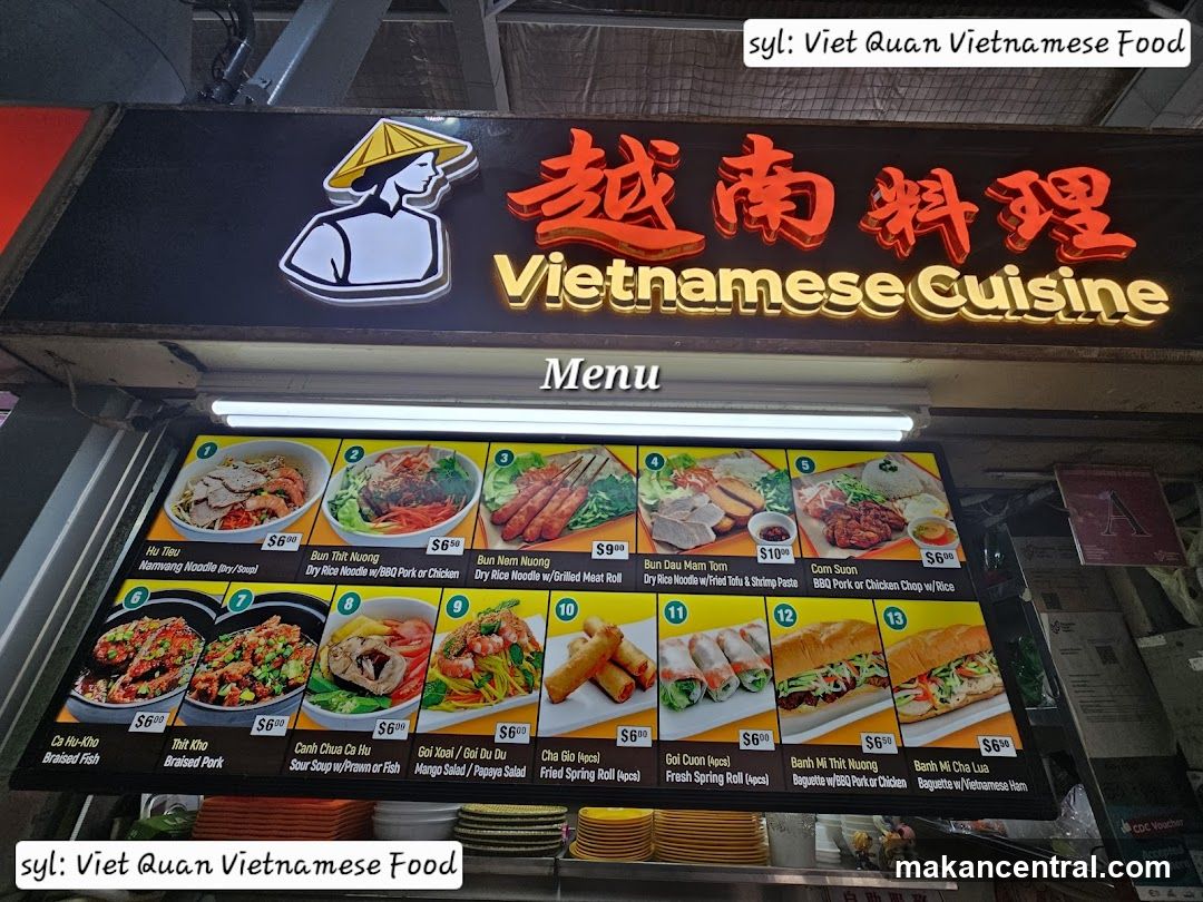 Vietnamese Cuisine Menu
