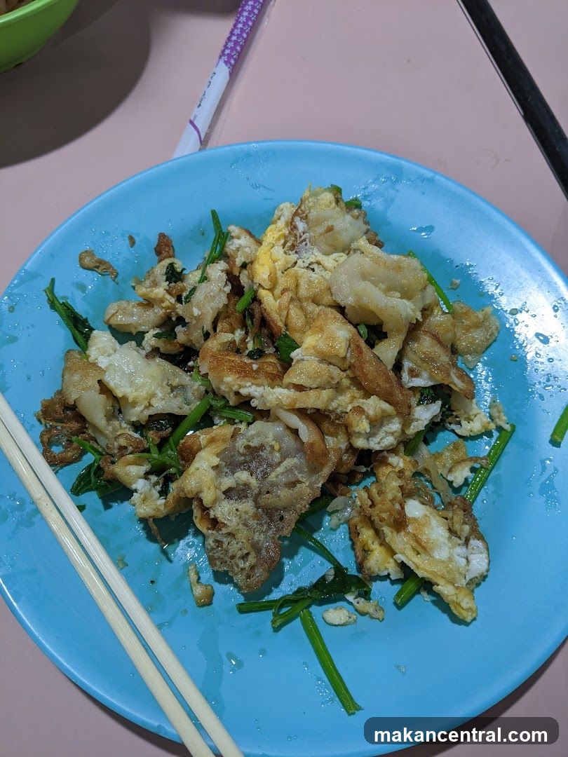 Fried Omelette with Greens