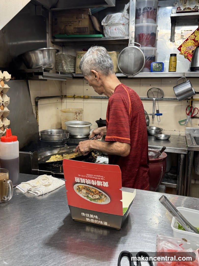Cook preparing food
