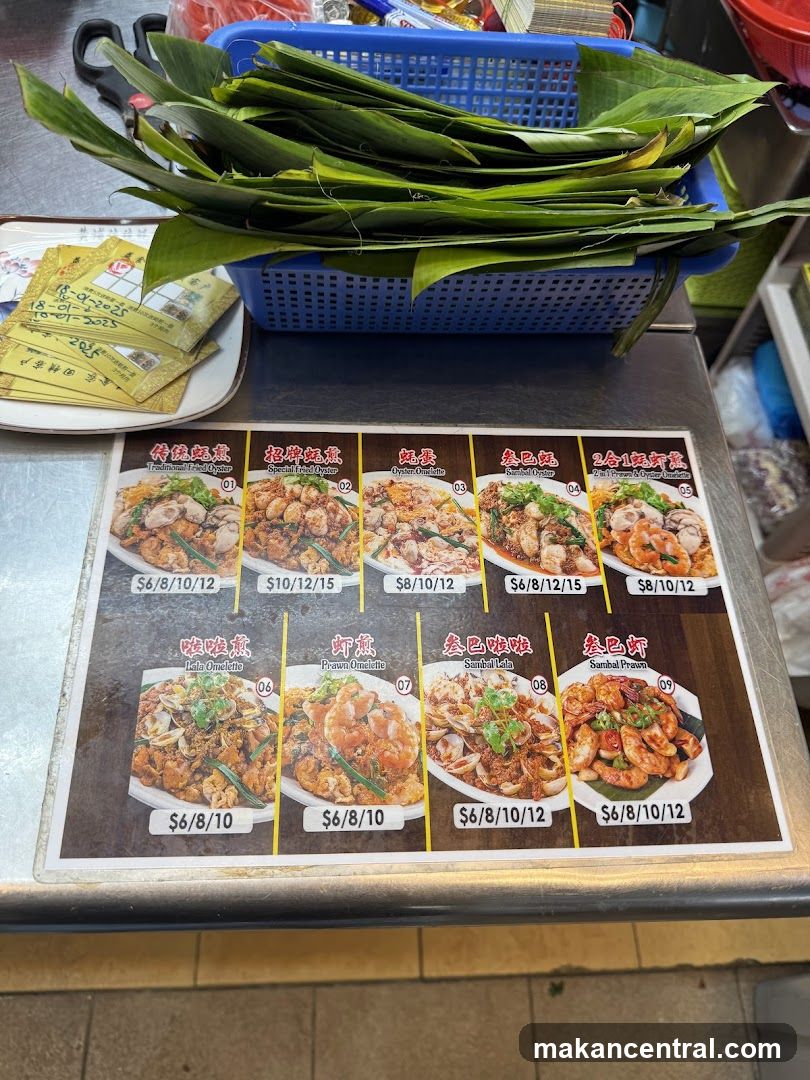 Oyster and Seafood Menu