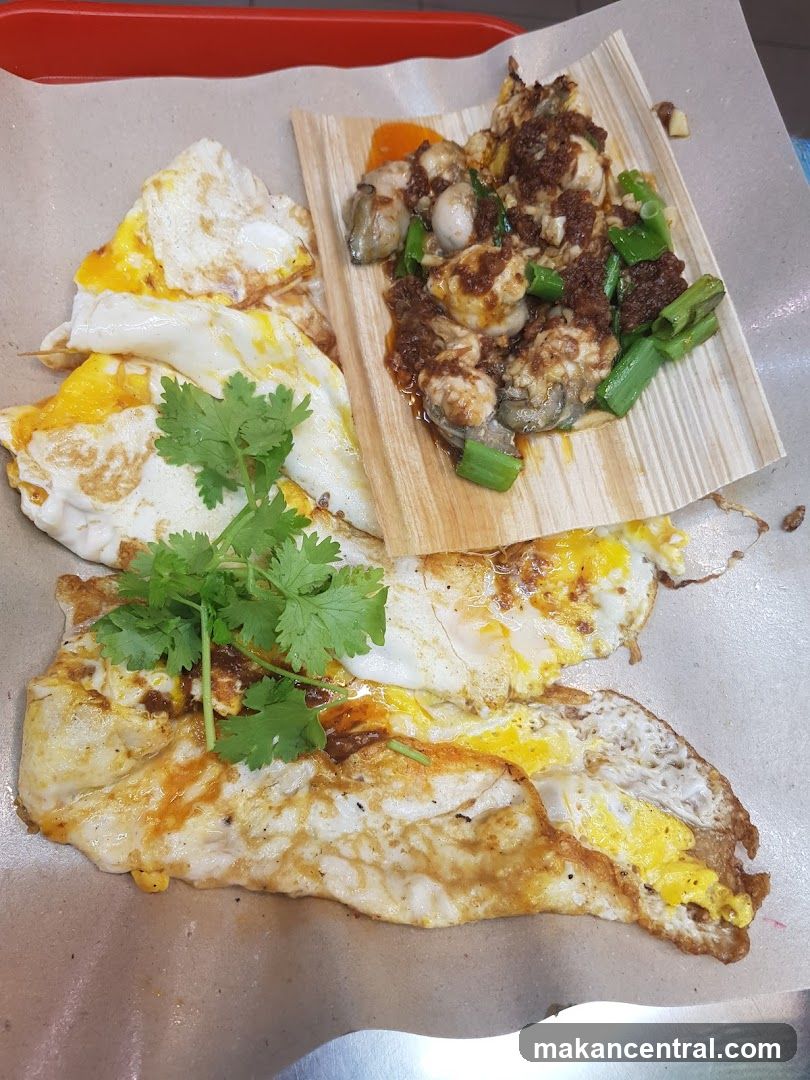 Oyster Omelette with Fried Eggs