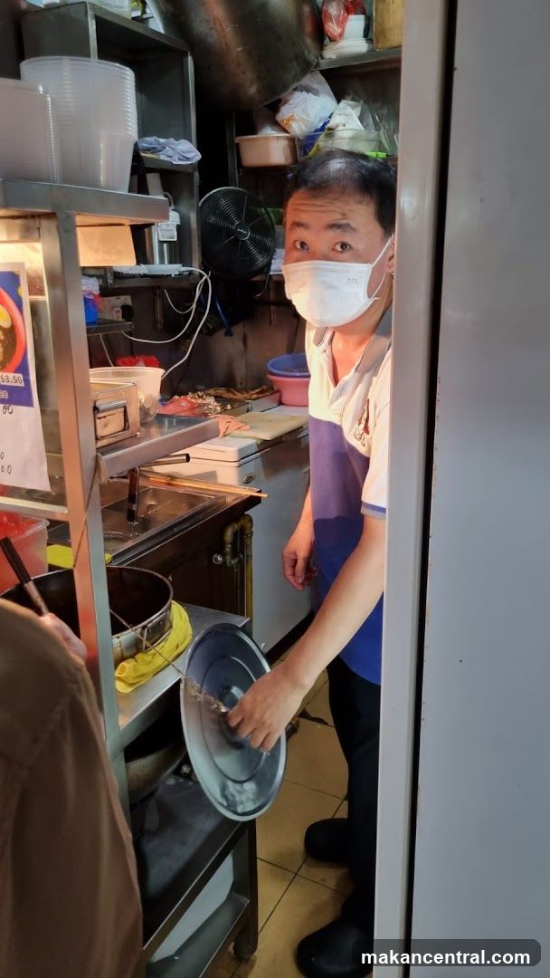 Cook preparing food
