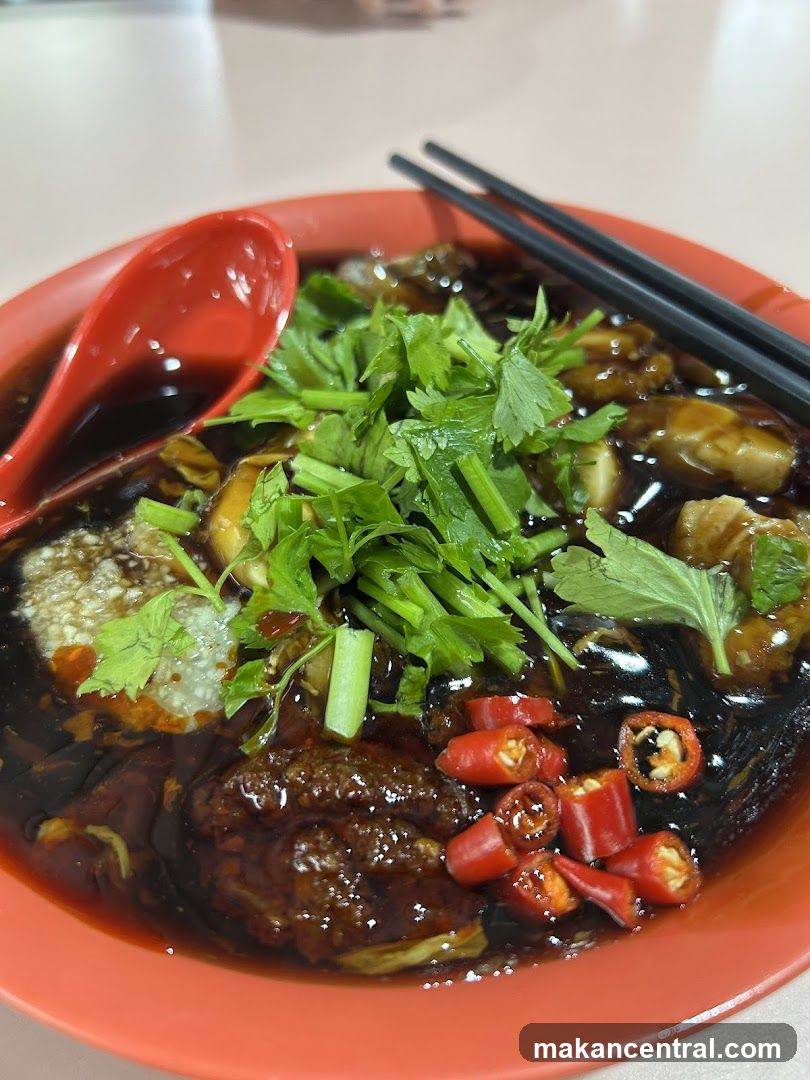 Noodle Dish with Chili and Cilantro
