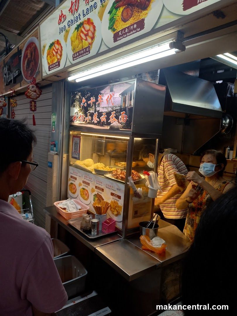 Food Stall with Menu and Customers