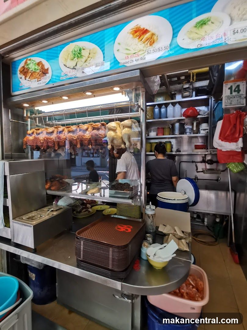 Food Stall with Roasted Chickens