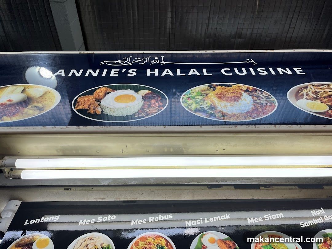 Annie's Halal Cuisine Menu Board