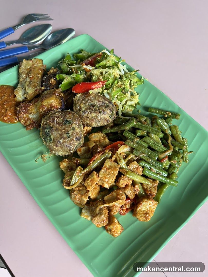 Plate of Indonesian Food