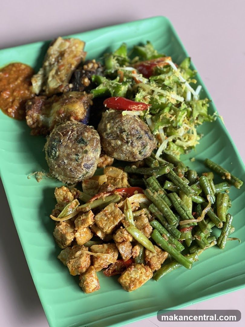 Plate of Indonesian Food