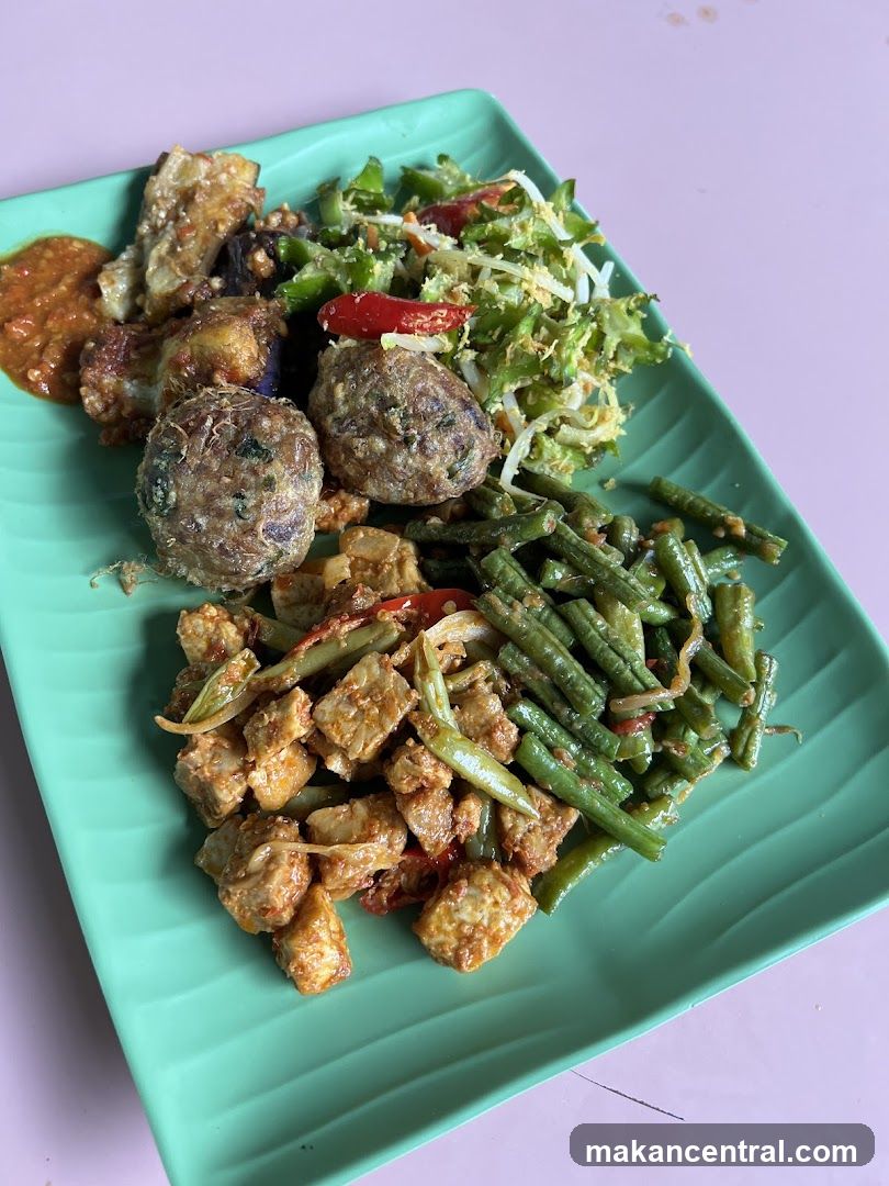Plate of Indonesian Food