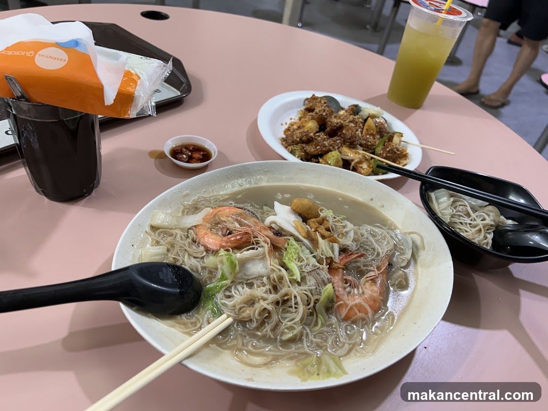 Seafood Noodles and Appetizer