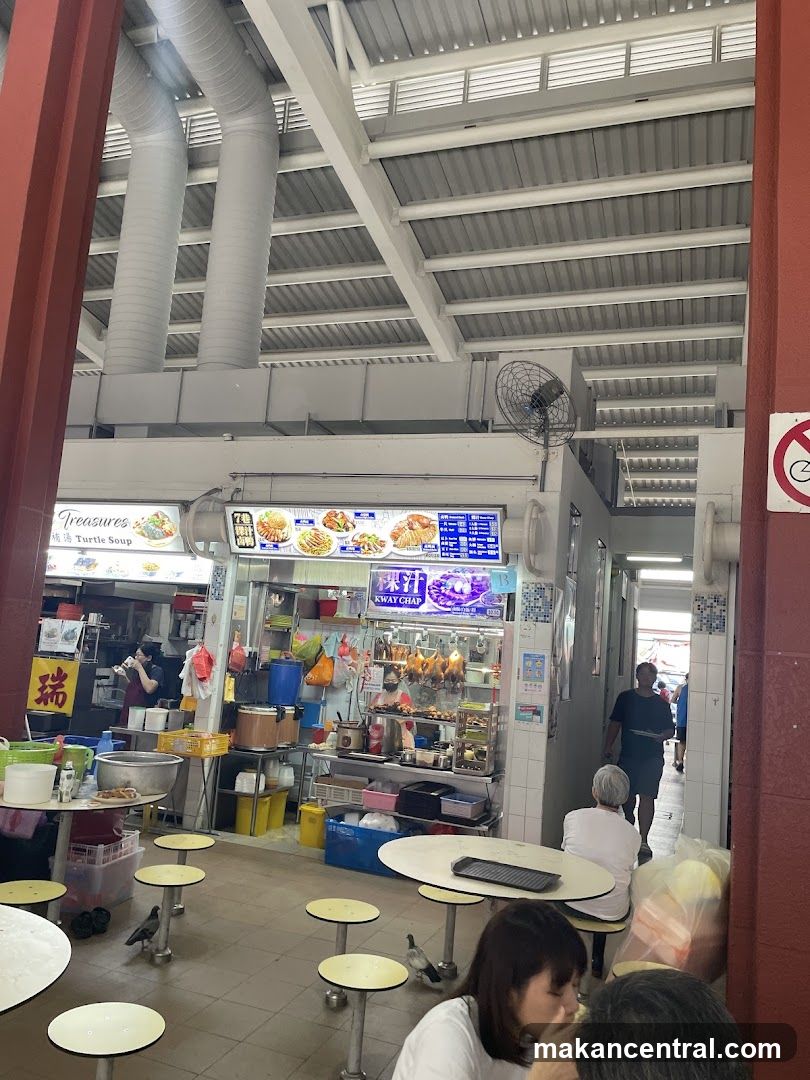 Hawker Stall with Food and Seating