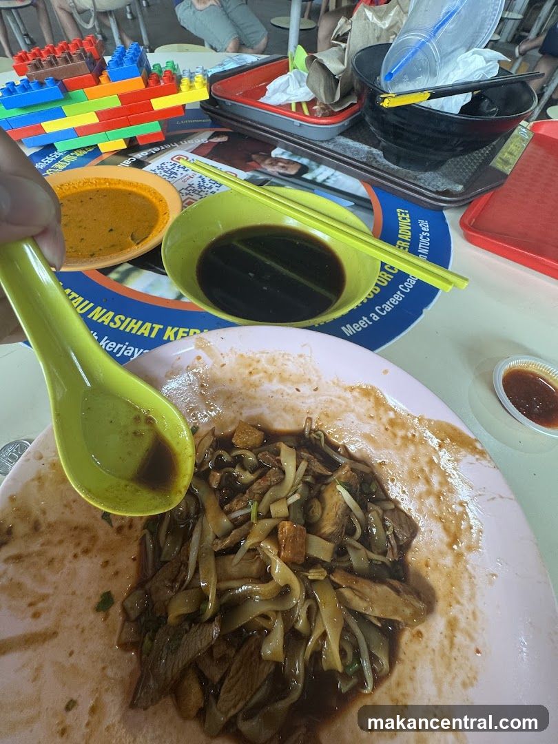 Food and Utensils on Table