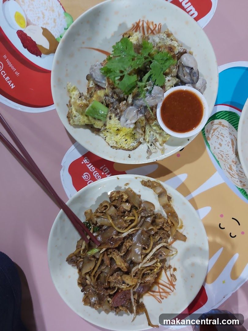 Oyster Omelette and Char Kway Teow