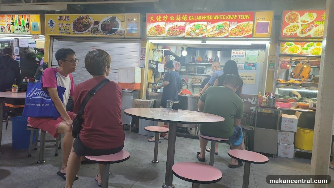 Food stalls at a hawker center