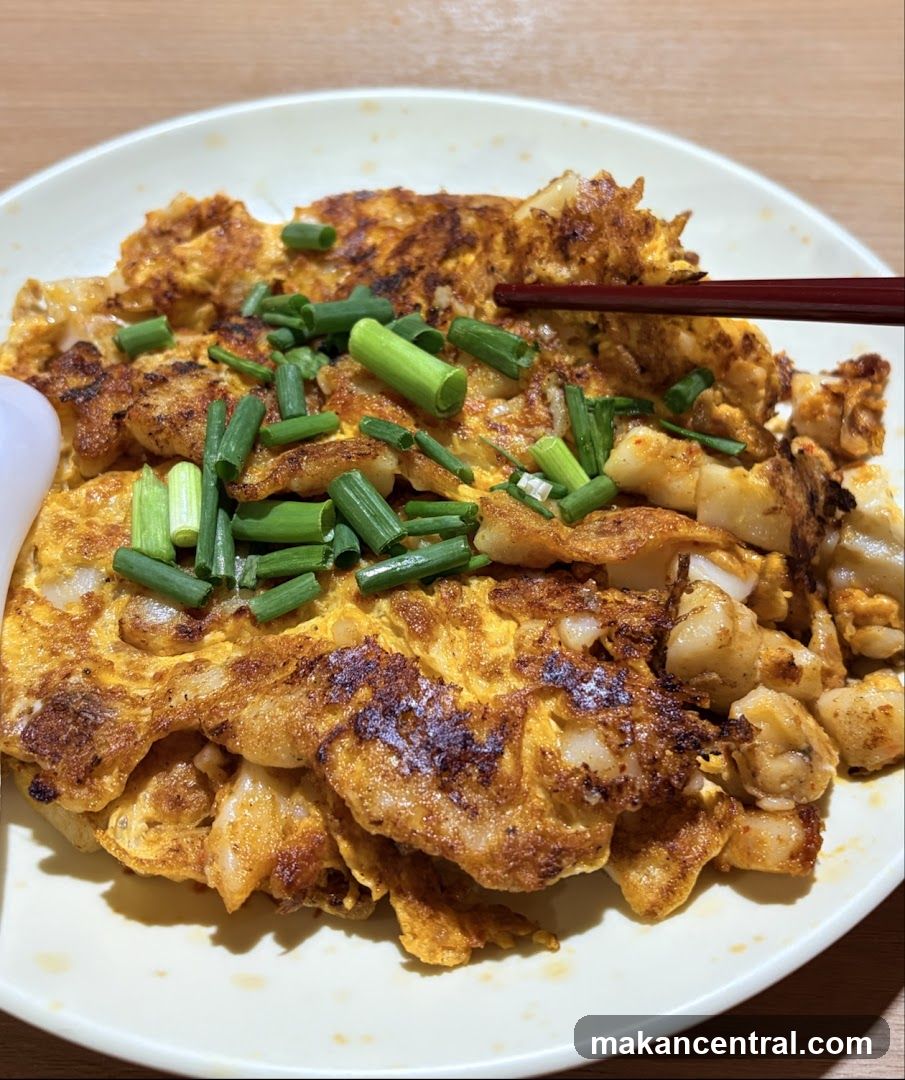 Fried Carrot Cake with Scallions