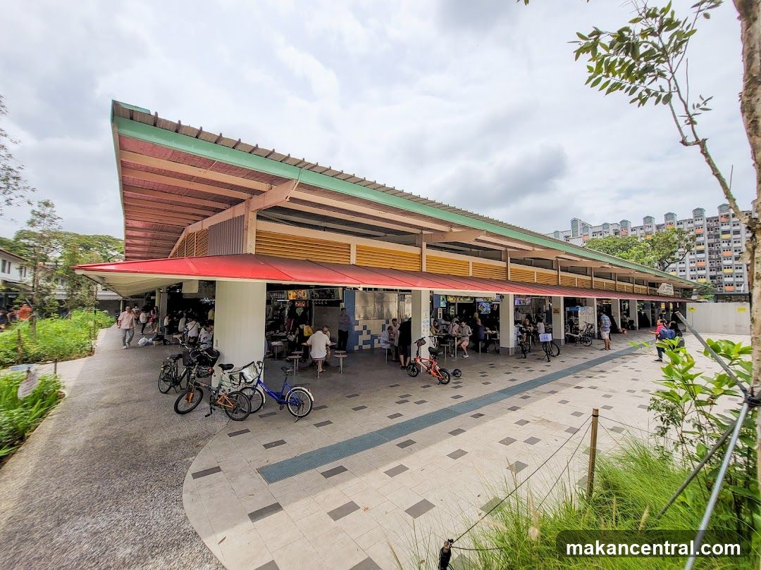 Outdoor Food Court with Stalls and Seating
