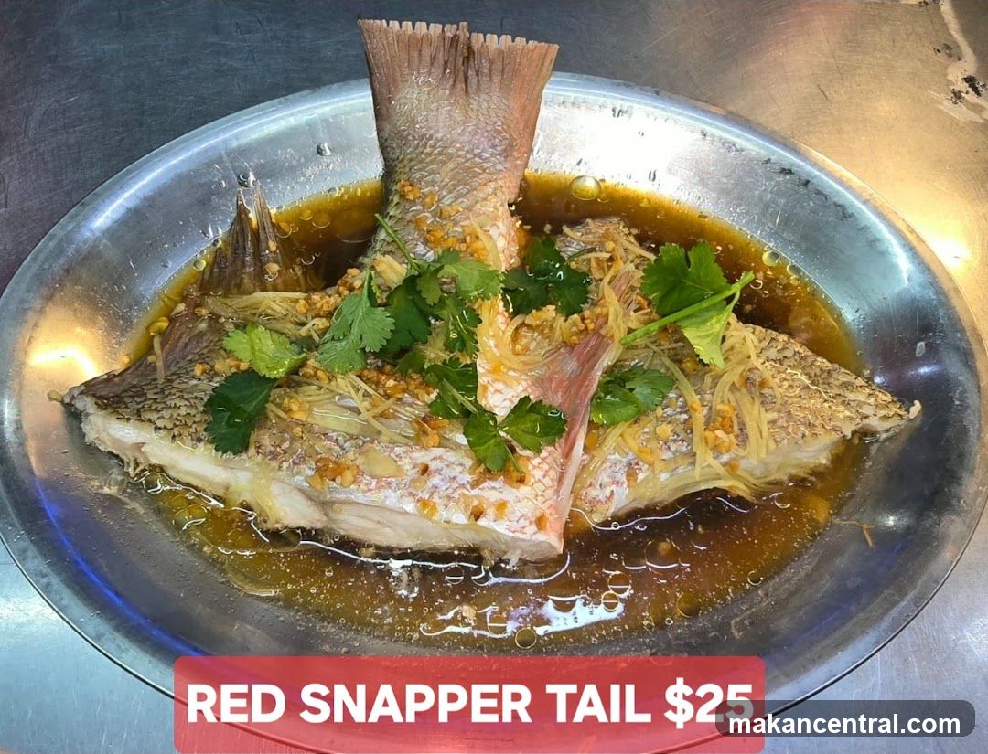 Steamed Red Snapper Tail