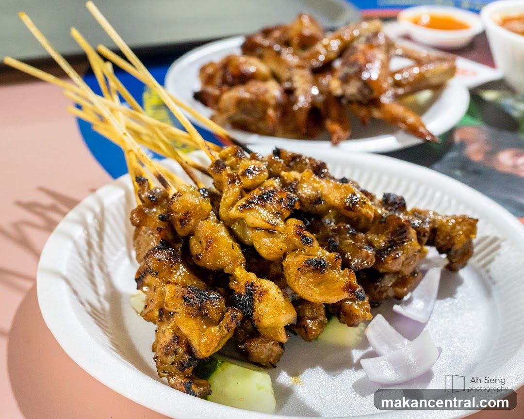 Grilled Satay Skewers and Chicken Wings