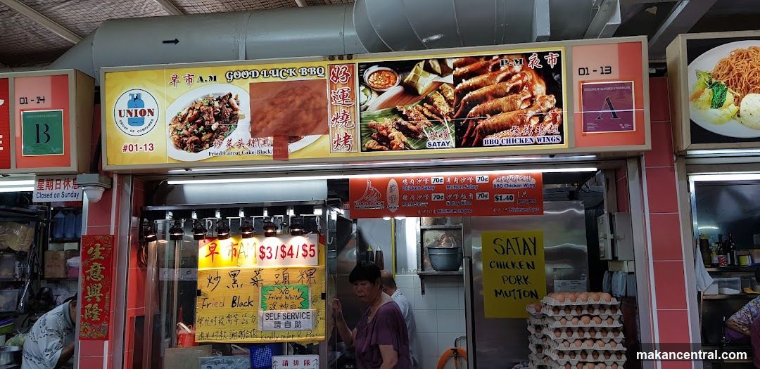 Food stall with BBQ and Satay